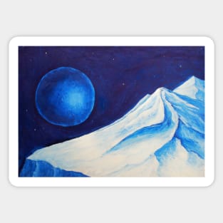 Oil Painting - a Study in Blue and White 1990 Sticker